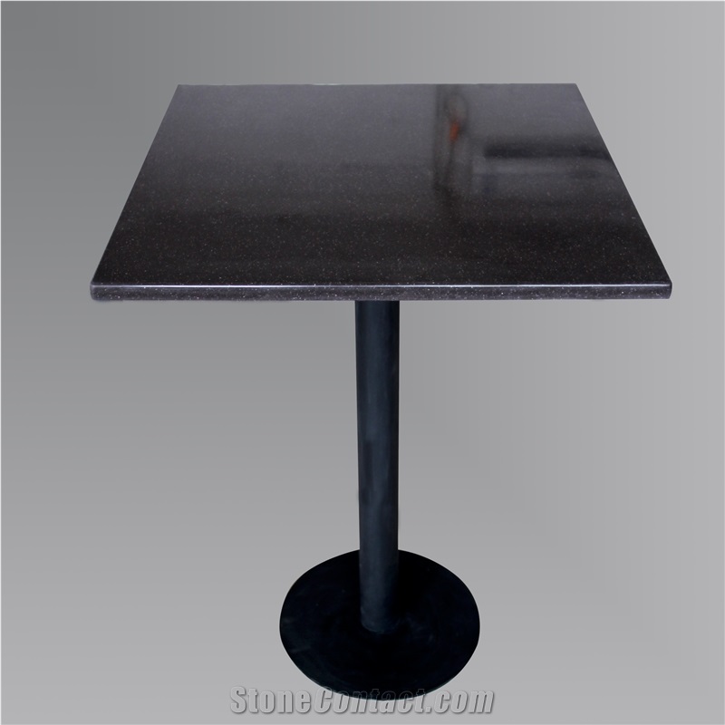 black dining table