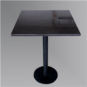 black dining table