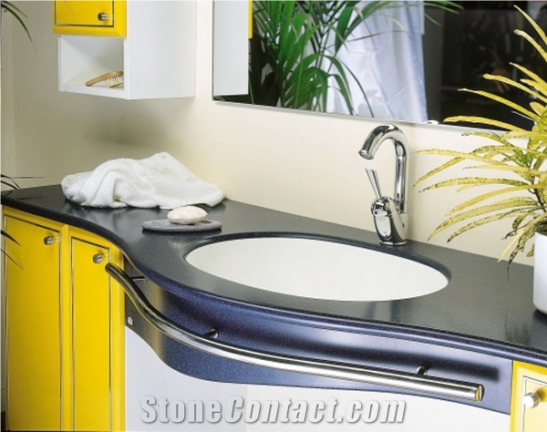 Durable Easy to Clean Solid Surface Drop-In Kitchen Sinks