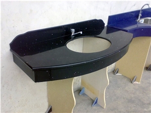 Free Standing Solid Surface Countertops Modern Bathroom Cabinets with Basins
