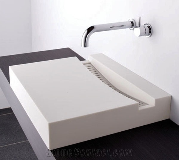 High End Solid Surface Bathroom Wash Hand Basin