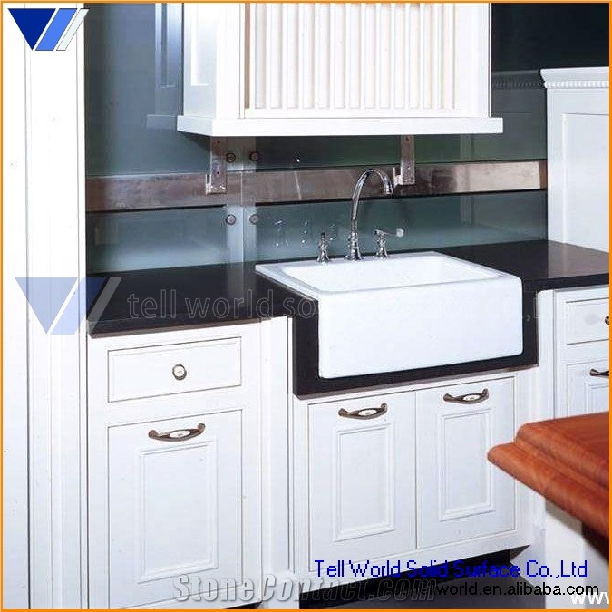 Hotel Modern Bathroom Vanity Solid Surface Bathroom Countertops