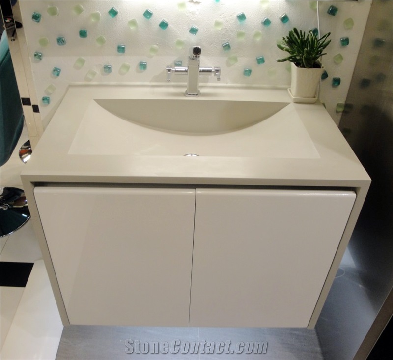 Hotel Modern Bathroom Vanity Solid Surface Bathroom Countertops