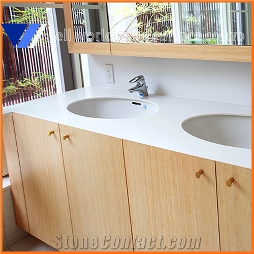 Hotel Modern Bathroom Vanity Solid Surface Bathroom Countertops