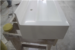 Manmade Stone Long Marble Wash Basins