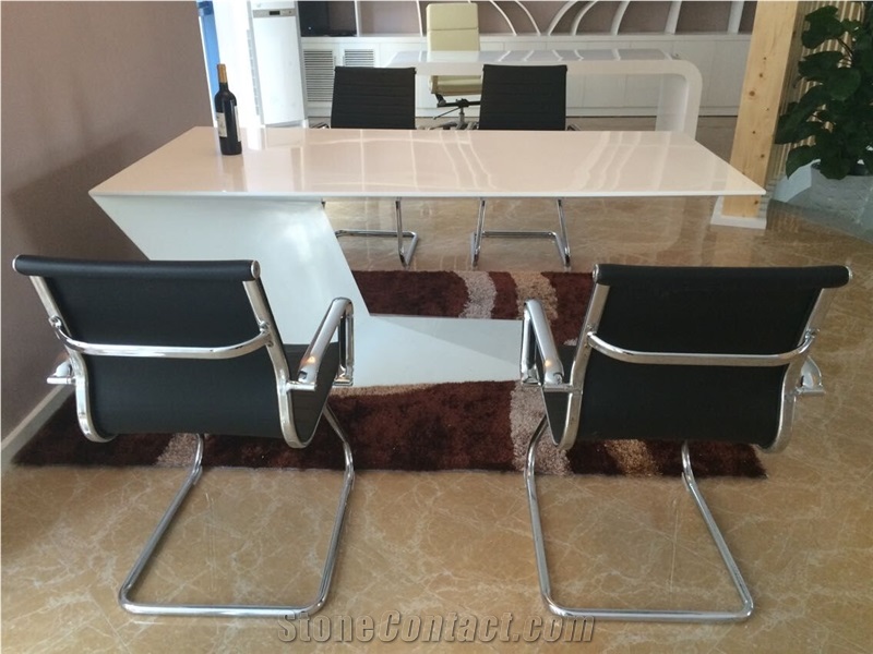 Manmade stone unqiue design office desk office furniture design for home decoration