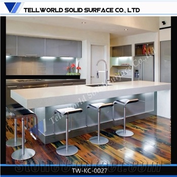 Modern Factory Custom Solid Surface Modular Kitchen Cabinet,Kitchen Bar, Kitchen Island Countertops
