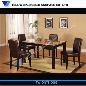 Pure Black Solid Surface Table Tops,Marble Round Table Tops
