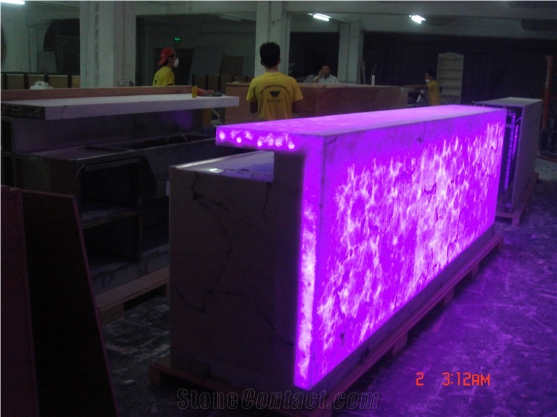 Red Led Lighting Bar Counter Design Nightclub Bar Counter