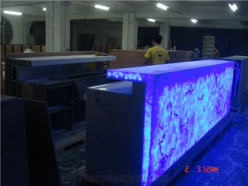 Red Led Lighting Bar Counter Design Nightclub Bar Counter