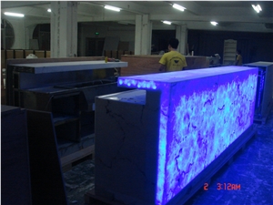 Red Led Lighting Bar Counter Design Nightclub Bar Counter