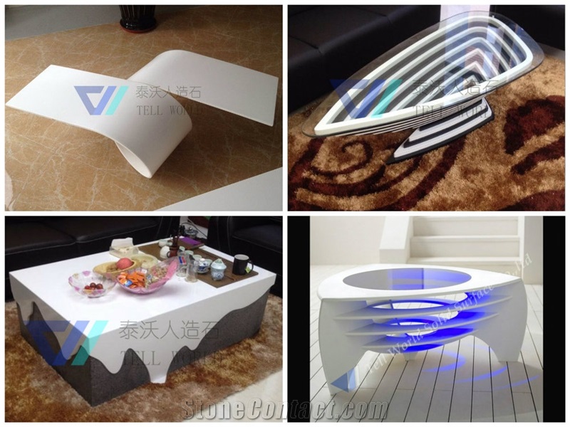 Tempered Glass Unique Coffee Tea Table Furniture