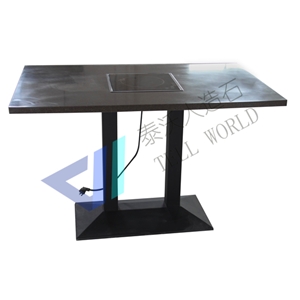 Tw Quartz Stone Hot Pot Dining Table