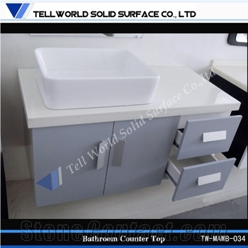 White Modern Bathroom Basin,Solid Surface Basins
