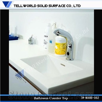 White Modern Bathroom Basin,Solid Surface Basins