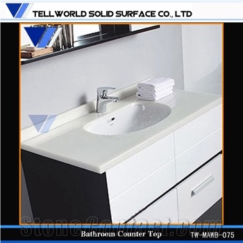 White Modern Bathroom Basin,Solid Surface Basins