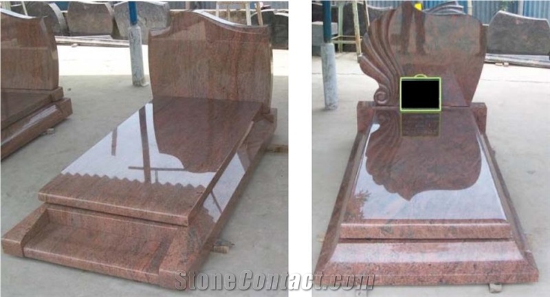 Head Stone Red Multi Granites, India Granite Tombstone & Monument