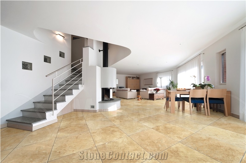 Classic Beige Turkish Travertine Filled Honed from Turkey, Stocked in Usa