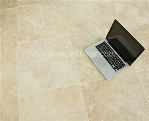 Classic Beige Turkish Travertine Filled Honed from Turkey, Stocked in Usa