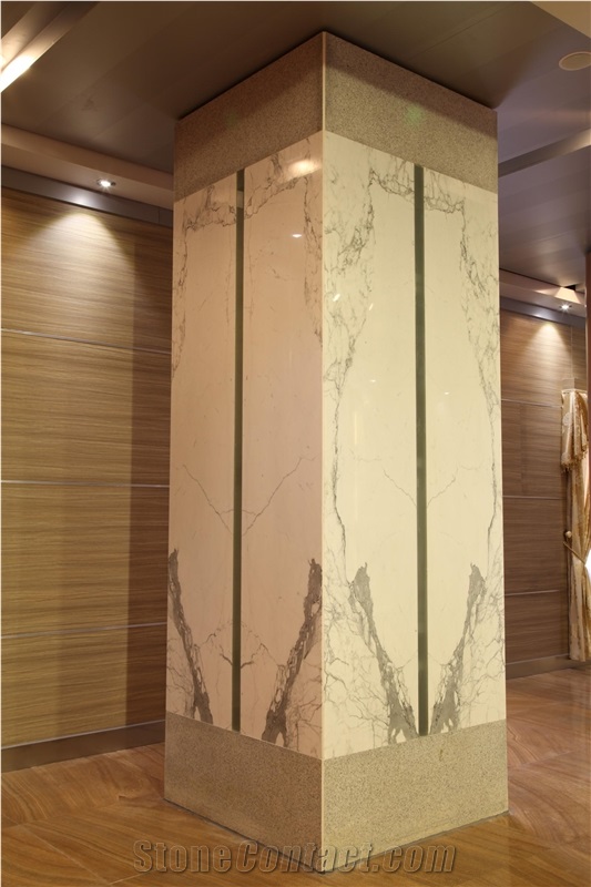 Super Thin & Arc Form Natural Stone Honeycomb Panels for Column