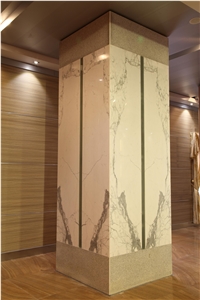 Super Thin & Arc Form Natural Stone Honeycomb Panels for Column