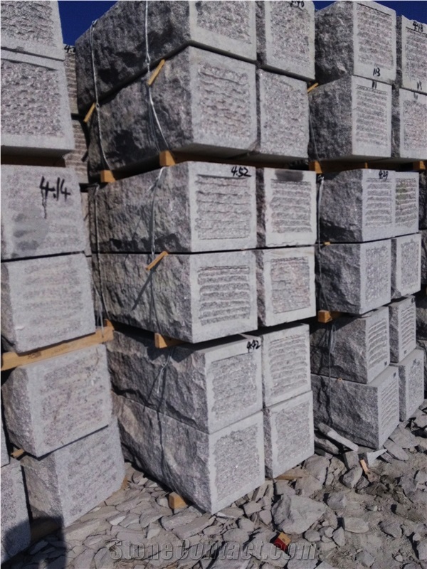 Wholesale Cheap G341 Granite Garden Mushroom Wall Stone Block