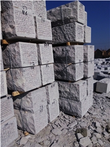 Wholesale Cheap G341 Granite Garden Mushroom Wall Stone Block