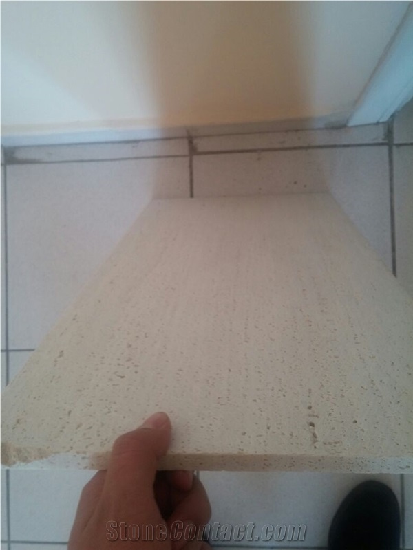 White Travertine Medium Slabs & Tiles, Turkey Beige Travertine