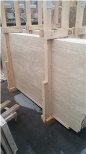 White Travertine Medium Slabs & Tiles, Turkey Beige Travertine