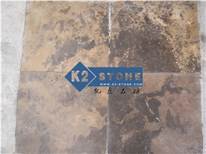 Brown Limestone/Bronze Limestone/Cappuccino/Rusty Manchu Caviar Tiles & Slabs