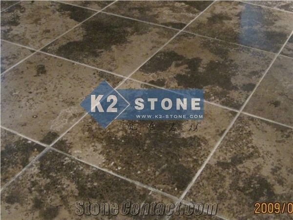 Brown Limestone/Bronze Limestone/Cappuccino/Rusty Manchu Caviar Tiles & Slabs