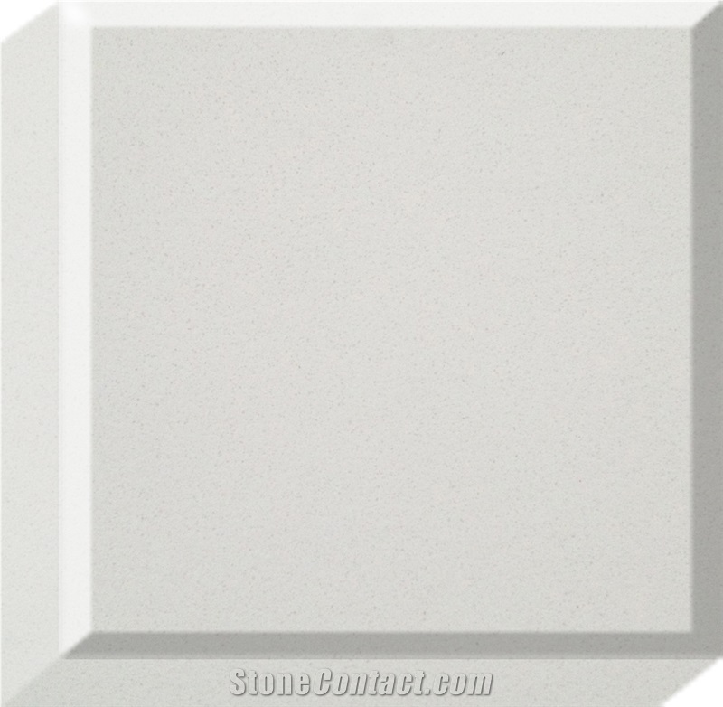 Pure White Quartz Stone Kitchen Design