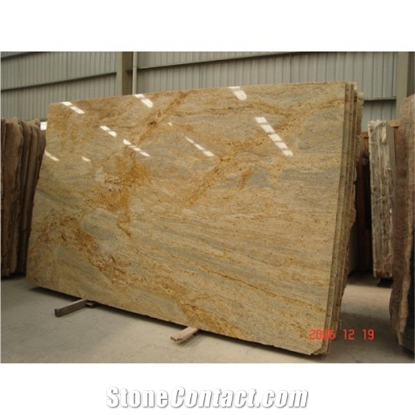 Kashmir Gold Granite Slabs & Tiles, India Yellow Granite