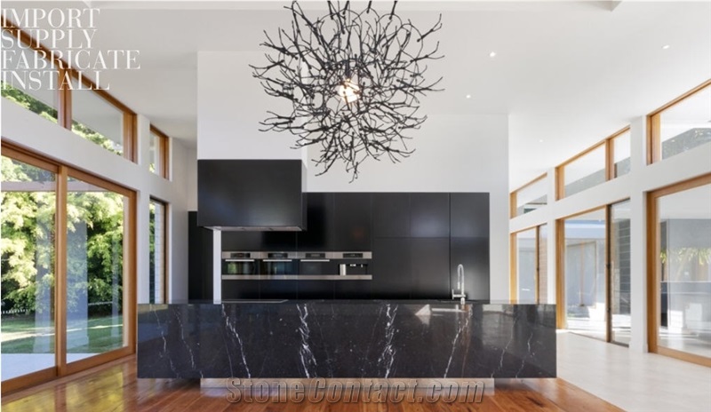 Noir Aziza Marble Kitchen Countertop