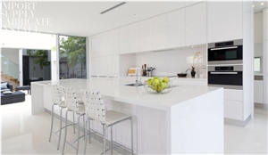 Pure Snow White Solid Surface Kitchen Countertop
