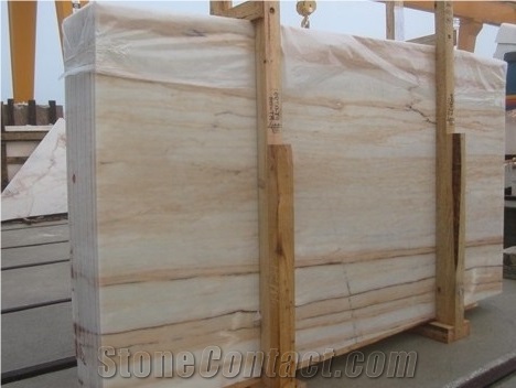 Rosa Aurora Wooden, White Wooden Marble Slabs