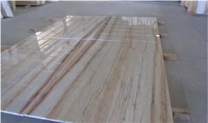 Rosa Aurora Wooden, White Wooden Marble Slabs