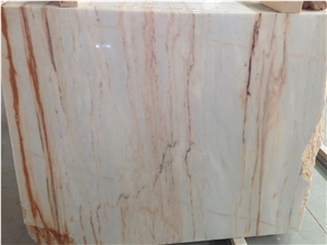 Rosa Aurora Wooden, White Wooden Marble Slabs