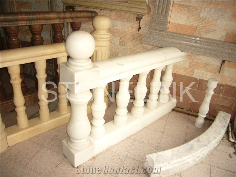 Slbt-005, China White Marble Balustrade, Marble Balustrrade, White Balustrade & Railing