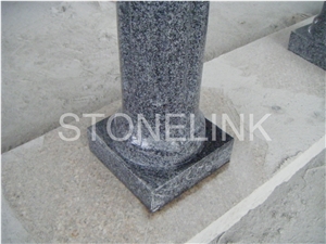 Slcl-003,Fujian Black G654 Column, Jet Mist Column, Black Color Granie Column, Pillar