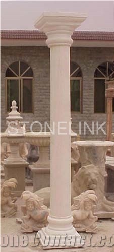 Slcl-012 , Roman Colmun, China Beige Sandstone Column