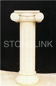 Slcl-015, White Sand Stone Column, Roman Column, China White Sandstone Roman Columns