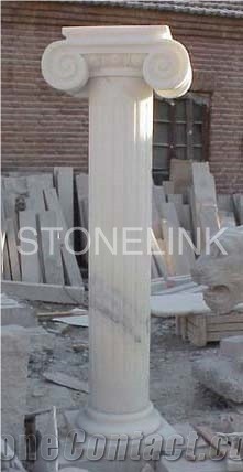 Slcl-017, White Marble Column, White Pillar, Roman Column, Danba White Marble Roman Columns