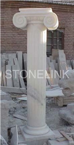 Slcl-017, White Marble Column, White Pillar, Roman Column, Danba White Marble Roman Columns