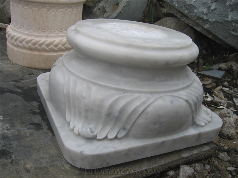 Slcl-028,, China White Column Base, Roman Column Base, Polished Column Base