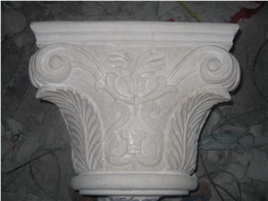 Slcl-030, White Marble Column Base, Absolute White Column Base, Polished Roman Column Base