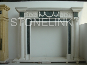 Slfi-026, Stone Fireplace, Marble Fireplace Mantel, Wood Burning Fireplace