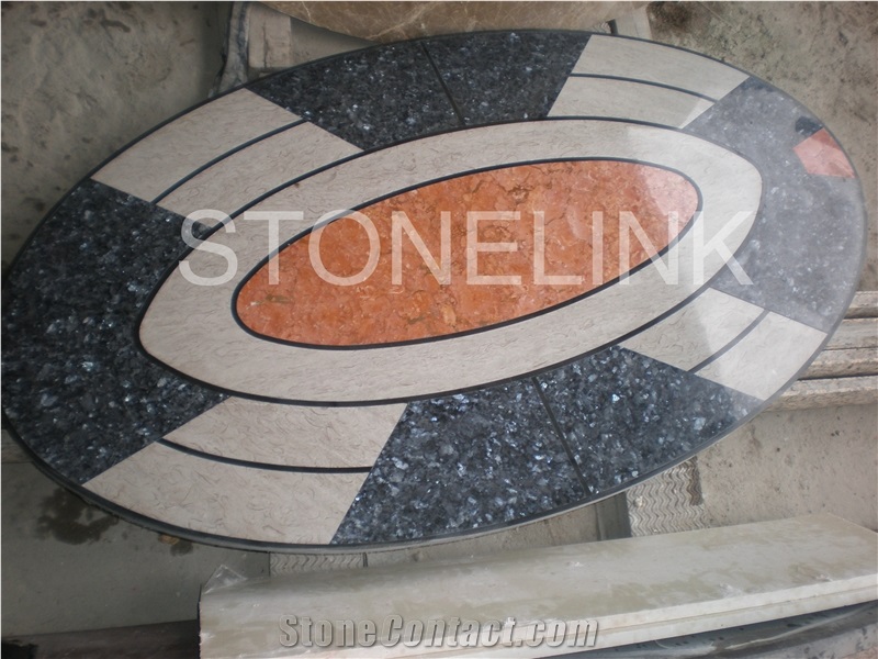 Slme-005- Water-Jet Marble Medallion-Water-Jet Medallion-Medallion-Marble Medallion-Floor Tiles, White Marble Medallion