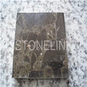 Slqu-001,Artificial Quartz Dark Emperador,Manmande Quartz Stone Slabs & Tiles,Brown Quartz Slab