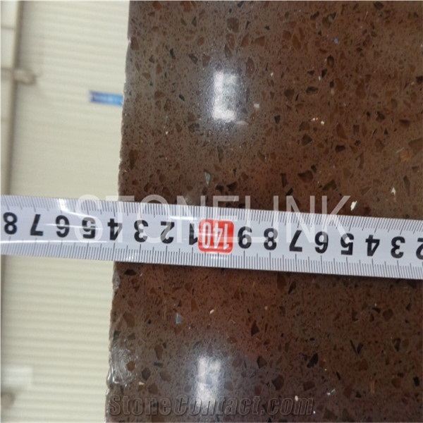 Slqu-004,Artificial Quartz Stone Slabs & Tiles,Solid Surface,Coffee Engineered Quartz Stone Floor Tile,Wall Tile